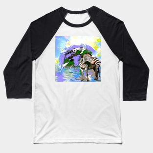 Zebra:  Earth A Home For All Baseball T-Shirt